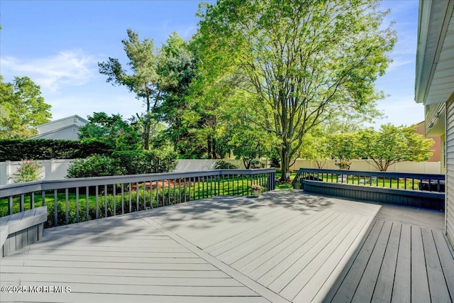 18 Vaughn Dr, Middletown, NJ 07748 - wooden deck featuring a fenced backyard