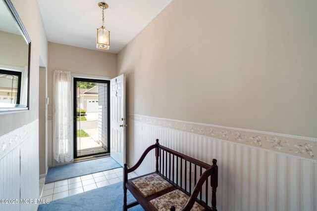 73 Summerhill Dr, Manahawkin, NJ 08050 - tiled foyer entrance featuring wainscoting