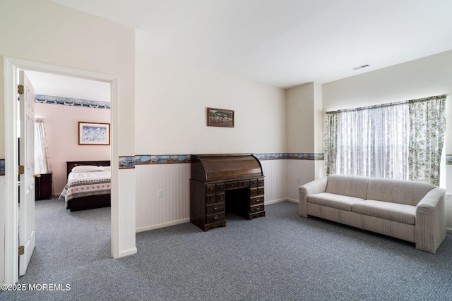 73 Summerhill Dr, Manahawkin, NJ 08050 - living area with carpet floors, healthy amount of natural light, and wainscoting