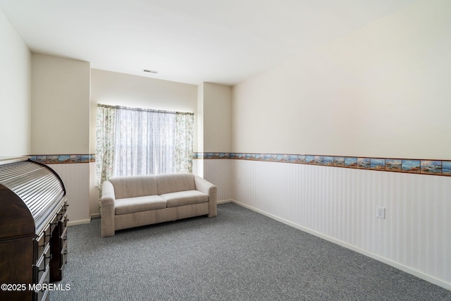 73 Summerhill Dr, Manahawkin, NJ 08050 - living area with carpet floors and a wainscoted wall