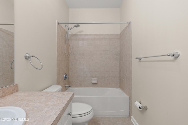 621 Mill Pond Way Unit 103, Eatontown, NJ 07724 - full bath with vanity, toilet, tile patterned floors, and  shower combination