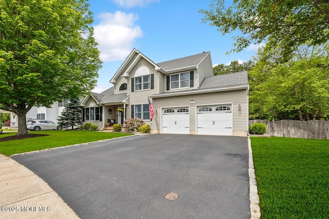 427 S Lake Ct, Brick, NJ 08724 - traditional-style house with driveway, a garage, and roof with shingles