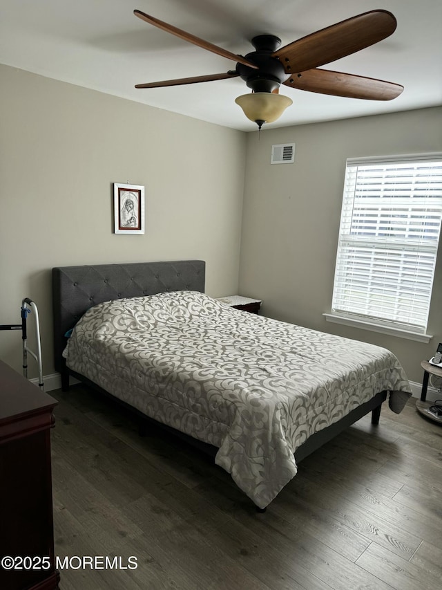 2560 Haverhill Ct, Toms River, NJ 08755 - bedroom with wood finished floors, baseboards, and a ceiling fan