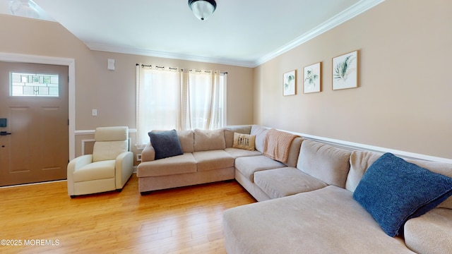 545 Hopedale Dr SW, Berkeley, NJ 08721 - living room featuring crown molding and light wood-style flooring