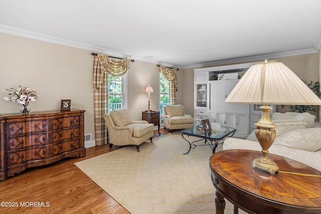 10 Woods Rd, West Long Branch, NJ 07764 - living area with ornamental molding and wood finished floors