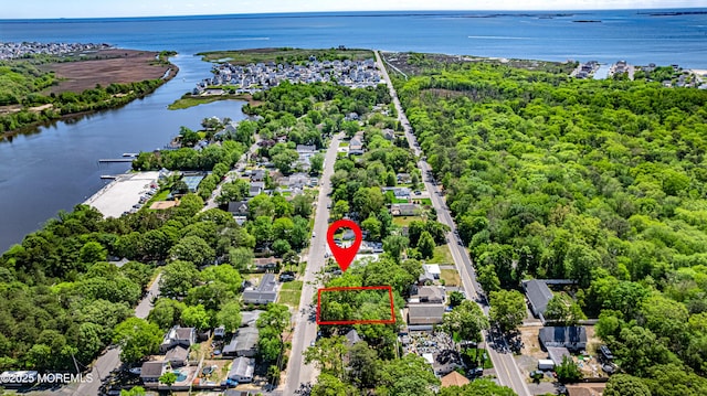 12 Central Ave, Waretown, NJ 08758 - view of property location with a large body of water and property parcel outlined