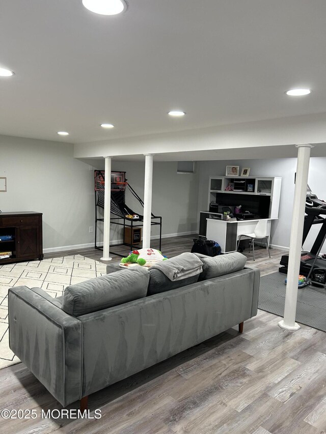 11 Jupiter Ct, South Amboy, NJ 08879 - living room with wood finished floors, recessed lighting, and baseboards