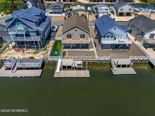 43 S Ensign Dr, Little Egg Harbor, NJ 08087 - aerial view of residential area with a large body of water