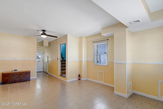 43 S Ensign Dr, Little Egg Harbor, NJ 08087 - unfurnished room featuring baseboards, ceiling fan, and tile patterned flooring