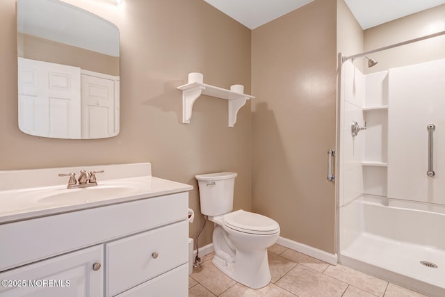 43 S Ensign Dr, Little Egg Harbor, NJ 08087 - full bathroom featuring baseboards, a shower stall, vanity, and toilet