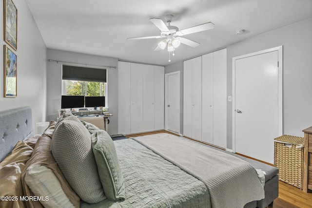 8 Fern Ct, Tinton Falls, NJ 07724 - bedroom with wood finished floors and ceiling fan