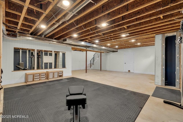 2110 Edgewood Pl, Spring Lake, NJ 07762 - exercise room with baseboards