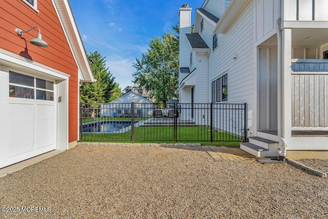 2110 Edgewood Pl, Spring Lake, NJ 07762 - view of yard with a garage and entry steps