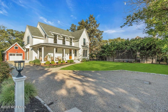 2110 Edgewood Pl, Spring Lake, NJ 07762 - view of front of home featuring covered porch, board and batten siding, and a shingled roof