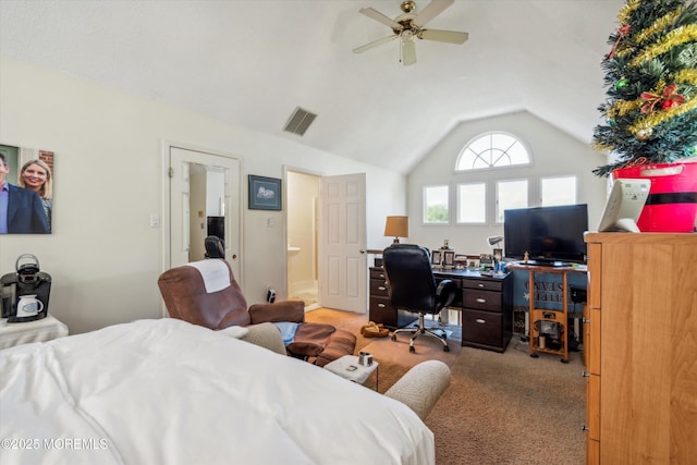 340 E Lacey Rd Unit 40, Forked River, NJ 08731 - carpeted bedroom with vaulted ceiling and an office area
