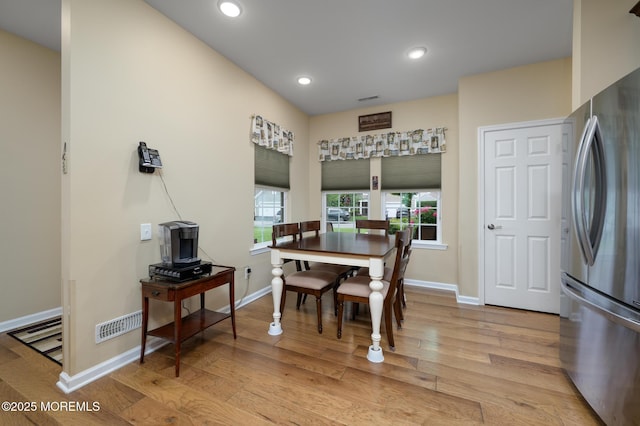 39 Addlestone Ln, Manchester, NJ 08759 - dining area featuring light wood-style floors, baseboards, and recessed lighting