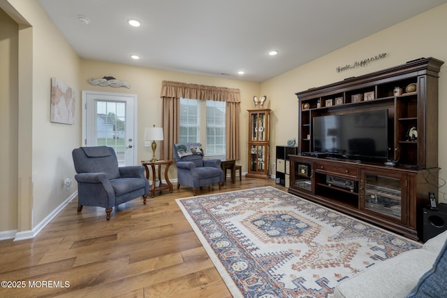 39 Addlestone Ln, Manchester, NJ 08759 - living area with wood finished floors, recessed lighting, and baseboards