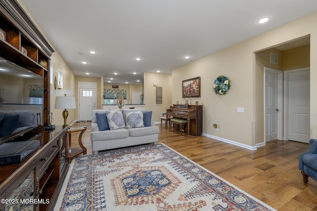 39 Addlestone Ln, Manchester, NJ 08759 - living room with wood finished floors, recessed lighting, and baseboards