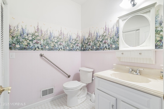 146 Inskip Ave, Ocean Grove, NJ 07756 - bathroom with vanity, toilet, and baseboards
