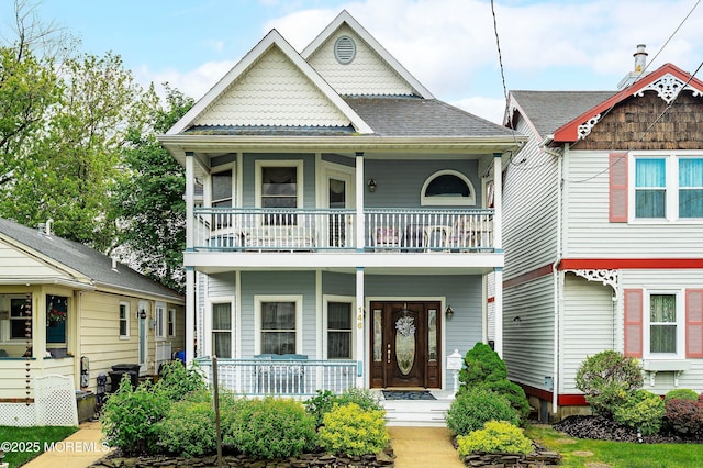 146 Inskip Ave, Ocean Grove, NJ 07756 - victorian-style house with a balcony and a porch