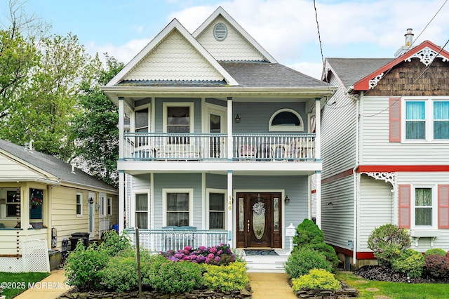 146 Inskip Ave, Ocean Grove, NJ 07756 - victorian home with a balcony and a porch