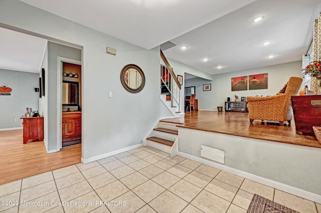 66 Cold Indian Springs Rd, Ocean Twp, NJ 07712 - interior space with stairs, recessed lighting, and baseboards