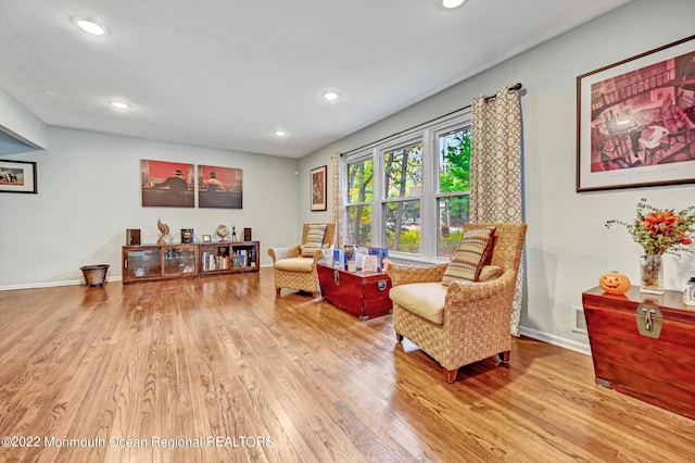 66 Cold Indian Springs Rd, Ocean Twp, NJ 07712 - sitting room featuring wood finished floors, recessed lighting, and baseboards