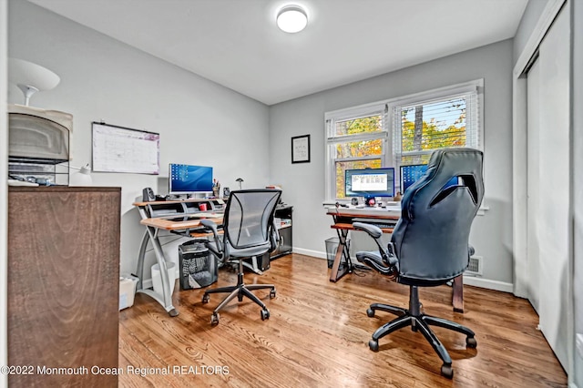 66 Cold Indian Springs Rd, Ocean Twp, NJ 07712 - office featuring wood finished floors and baseboards