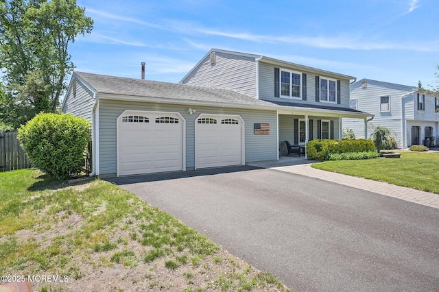 15 Peachstone Rd, Howell, NJ 07731 - view of front of home featuring a garage, asphalt driveway, and a porch