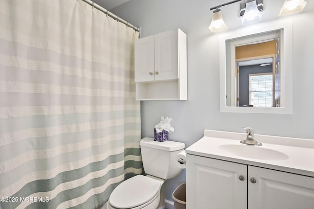 15 Peachstone Rd, Howell, NJ 07731 - bathroom with toilet, vanity, and a shower with curtain