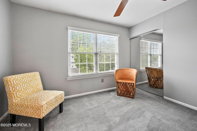 15 Peachstone Rd, Howell, NJ 07731 - sitting room featuring ceiling fan, plenty of natural light, and baseboards