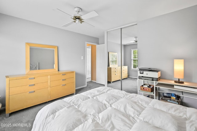 15 Peachstone Rd, Howell, NJ 07731 - carpeted bedroom with a closet, ceiling fan, and baseboards