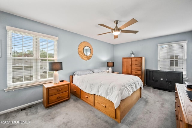 15 Peachstone Rd, Howell, NJ 07731 - bedroom with light colored carpet, baseboards, and ceiling fan
