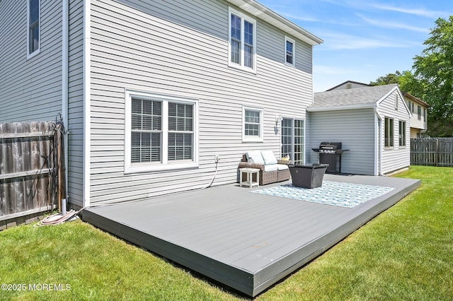 15 Peachstone Rd, Howell, NJ 07731 - rear view of property featuring a wooden deck and an outdoor living space