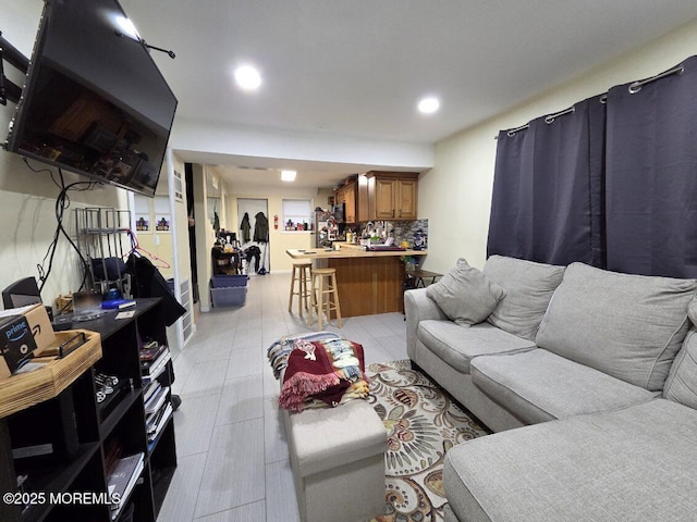 37 Beachway Ave, Keansburg, NJ 07734 - living room with recessed lighting and bar