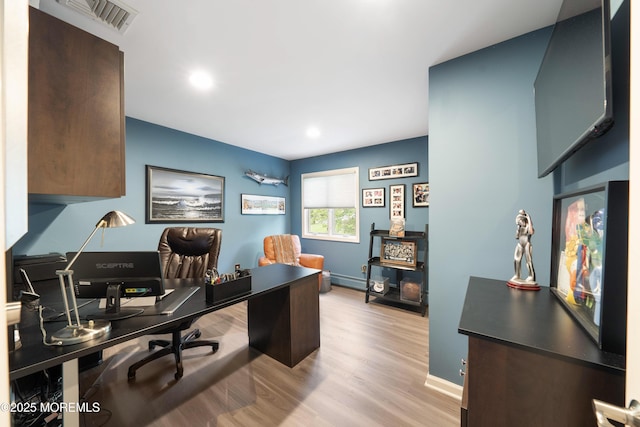 9 Crossridge Cir, Marlboro, NJ 07746 - office with light wood-style floors, recessed lighting, and baseboards