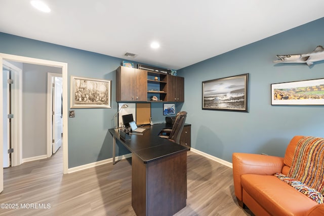 9 Crossridge Cir, Marlboro, NJ 07746 - office space featuring baseboards, light wood-style floors, and recessed lighting