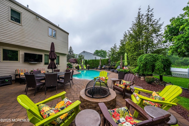 9 Crossridge Cir, Marlboro, NJ 07746 - view of patio / terrace with an outdoor fire pit