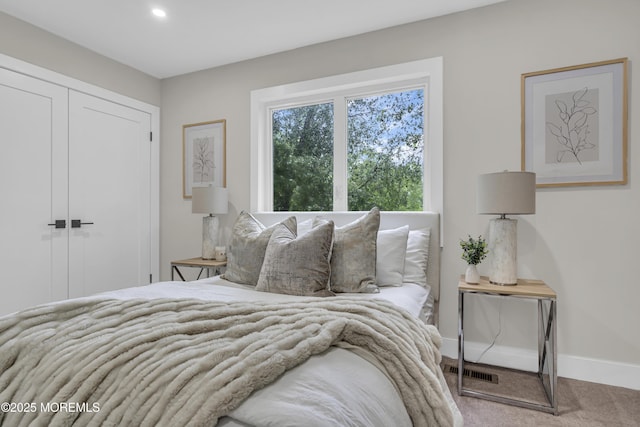 1117 Wake Forest Dr, Toms River, NJ 08753 - carpeted bedroom with baseboards, recessed lighting, and a closet