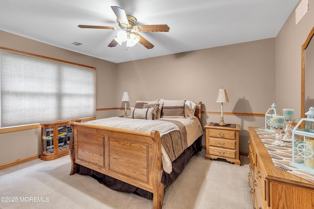 1 River Dr, Farmingdale, NJ 07727 - bedroom featuring light colored carpet, baseboards, and a ceiling fan