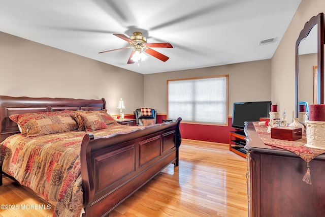 1 River Dr, Farmingdale, NJ 07727 - bedroom with light wood-style flooring and ceiling fan