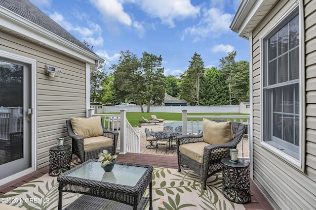 1 River Dr, Farmingdale, NJ 07727 - view of wooden deck