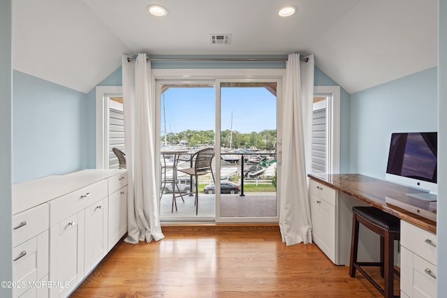 22 Corrigan Ave, Pine Beach, NJ 08741 - office area featuring lofted ceiling, light wood-style floors, and recessed lighting