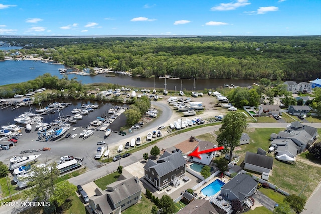 22 Corrigan Ave, Pine Beach, NJ 08741 - bird's eye view of a heavily wooded area and a nearby body of water