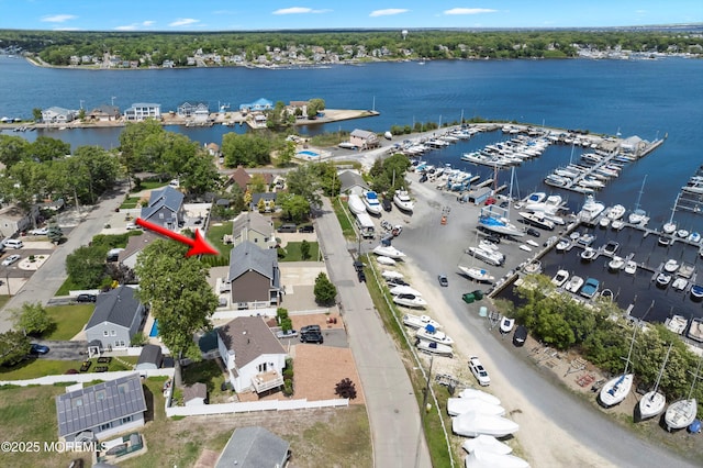 22 Corrigan Ave, Pine Beach, NJ 08741 - aerial view of property's location featuring numerous boat docks and a large body of water