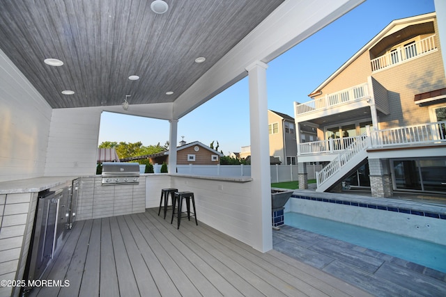 674 Lake Ave, Bay Head, NJ 08742 - wooden deck with stairway