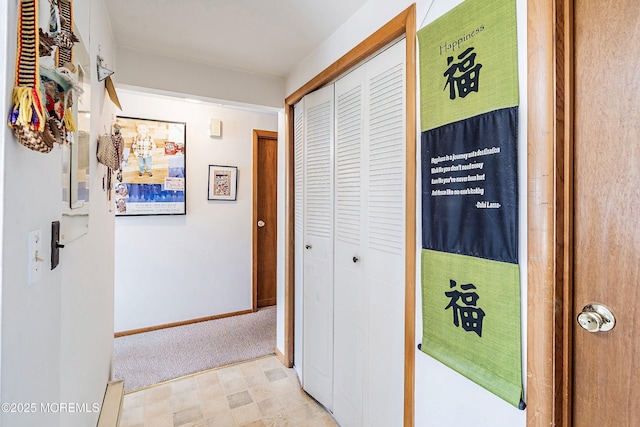 1107 Uranus Ct, Forked River, NJ 08731 - hallway with baseboards and light carpet