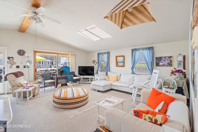 1107 Uranus Ct, Forked River, NJ 08731 - carpeted living area with ceiling fan