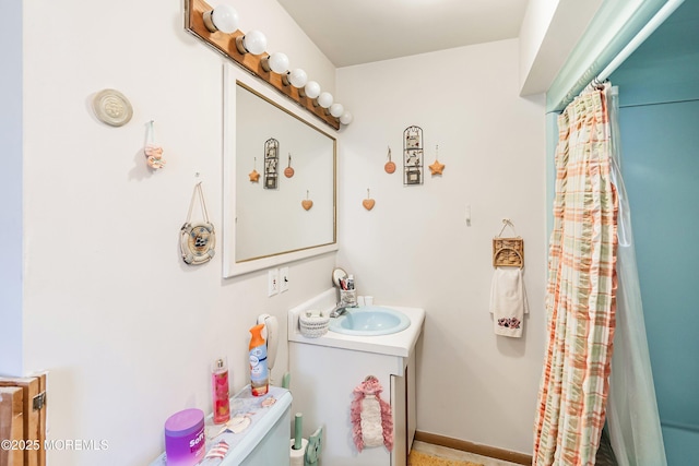 1107 Uranus Ct, Forked River, NJ 08731 - full bathroom with vanity, toilet, and curtained shower