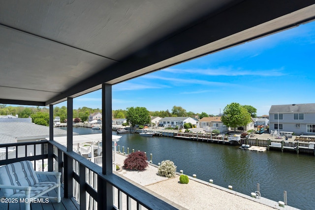 1107 Uranus Ct, Forked River, NJ 08731 - balcony with a water view and a residential view